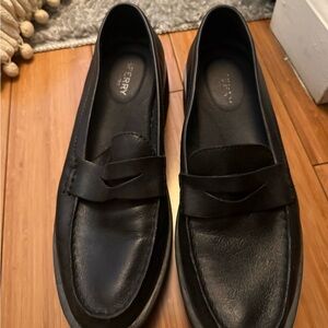 Sperry Classic Black Leather Loafers
